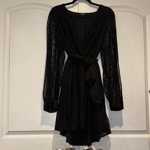 Express Elegant Black Lace Dress